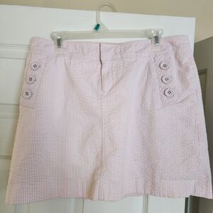 Lilly Pink Seersucker Skirt